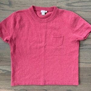 J CREW Lambswool Short Sleeve Sweater